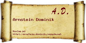 Arnstein Dominik névjegykártya