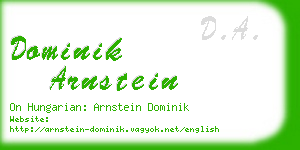 dominik arnstein business card